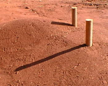 Sombras divergentes e de tamanhos diferentes