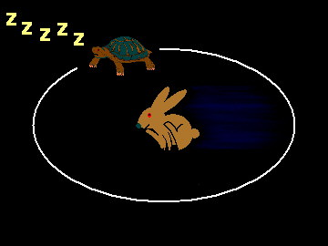 Figura 1: A Lua que n�o consegue alcan�ar a Terra.